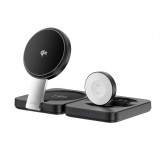 Carregador WiWU WI-W028 QI2, 3 em 1, Dobrável, 15W 3A, s/Fio - Preto