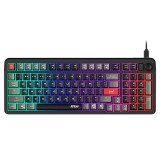 Teclado MSI FORCE GK110 USB US PRETO