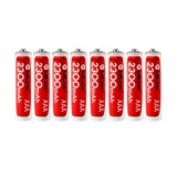 Pilhas Recarregável Mox AAA com 8 Pilhas, 2300MAH