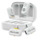 HOLLYLAND MICROFONE LARK A1 COMBO IVORY WHITE USB-C RX+LIGHTNING