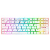 TECLADO REDRAGON K552W-RGB KUMARA MECA WHT USA RED SW-RED