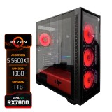 PC UP GAMER TITAN R5 5600XT/16GB/1TB NVME/RX7600 550W -4FAN RGB