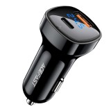 CARREGADOR ACEFAST B4 P/ CARRO USB-C + USB-A 66W DIGITAL/BLACK