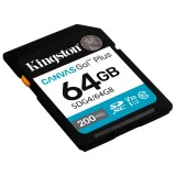 CARTAO SD 64GB KINGSTON CANVAS GO PLUS V30 U3 C10 SDG4/64GB 200MB/S