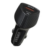 CARREGADOR SATE P/ CARRO A-CC2011 QC3.0+PD BLACK 30W