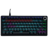 Teclado AULA F75 RGB MECA WIRELESS C/CABO BLA+BLUE BLACK KEYBOARD...