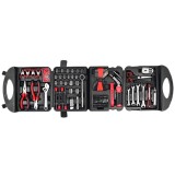 KIT DE FERRAMENTAS MEGASTAR YM777 - 189 PECAS BLACK/RED