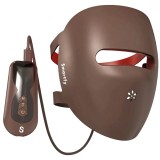 MASCARA FACIAL LED SMARFTY FOTOTERAPIA MSR01M MARR MARROM CARREGABLE