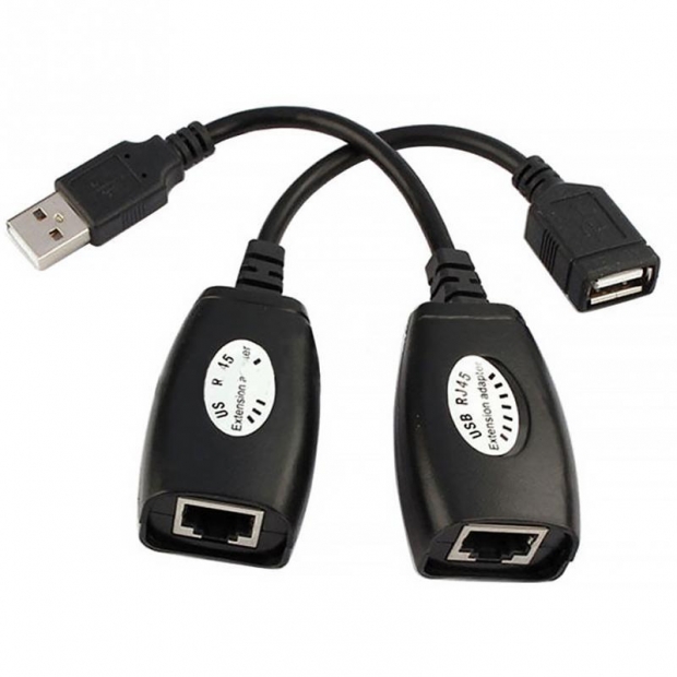 Anúncio: ADAPTADOR RJ45 EXTENSOR USB (MACHO/FEMEA) 150MTS