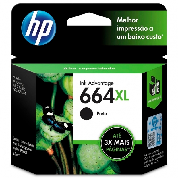 Anúncio: CARTUCHO ION H-664XXL 24ML PRETO F6V31A