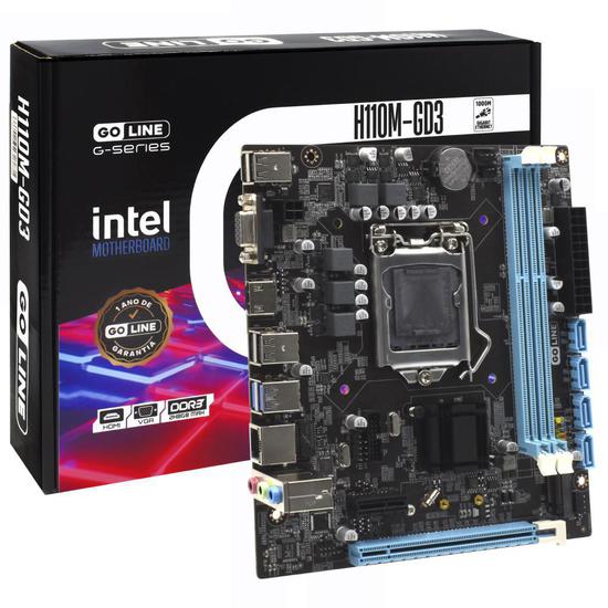 Anúncio: MB 1151 GOLINE H110M-GD3 DDR3 VGA/HDMI/GIGALAN