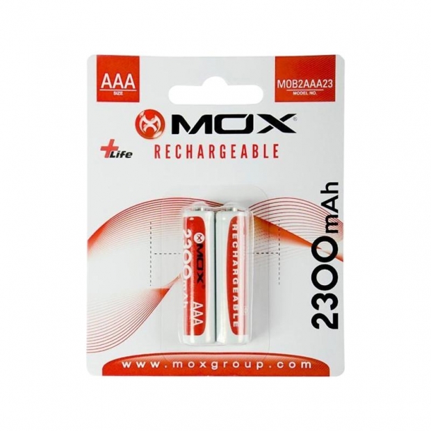 Anúncio: Pilhas Recarregável Mox AAA com 2 Pilhas, 2300MAH
