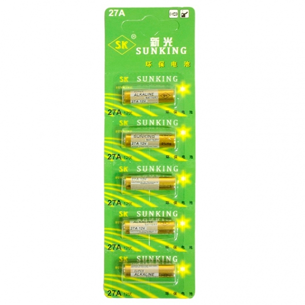 Anúncio: PILHA 27A 12V SUNKING ALKALINA - CARTELA 5 UNIDAD