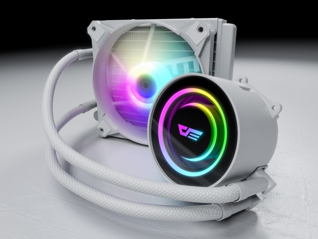Anúncio: Water Cooler CPU Aigo Darkflash Twister DX120 V2.6 Liquid, ARGB, Branco, 120MM, Intel 775/115X/1200/1366/1700/2011(V3), AMD AM2+/AM3+/AM4/AM5/FM2+