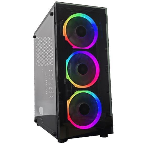 Anúncio: Gabinete Gamer Sate 1300K, MID Tower, RGB, ATX, Lateral e Frontal Acrilico, 3x Fans RGB, Preto