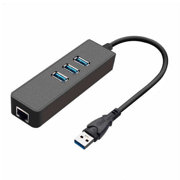 Anúncio: HUB USB SATE A-HUB41 4EN1 USB3.0*3/RJ45 1000MBS