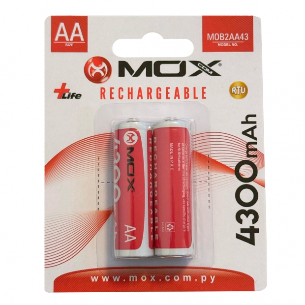 Anúncio: PILHA AA RECARREGAVEL MOX AA X2 4300MAH