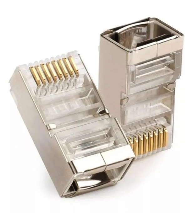 Anúncio: CONECTOR RJ45 CAT5E - BLINDADO - 100PCS