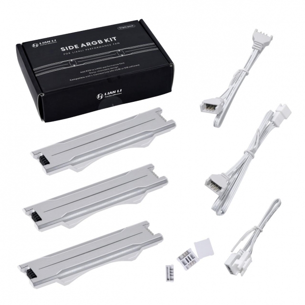 Anúncio: Cooler Fan Gabinete Tiras lateral ARGB, Kit com 3, Lian Li P28ARGB-W, Branco