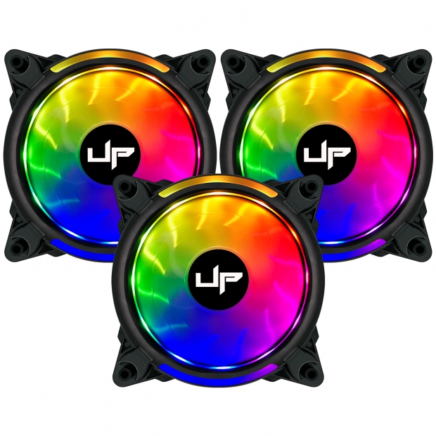 Anúncio: Cooler Fan de Gabinete Kit com 3, UP Gamer Elite, ARGB 5v, 120mm, com Controle, Preto