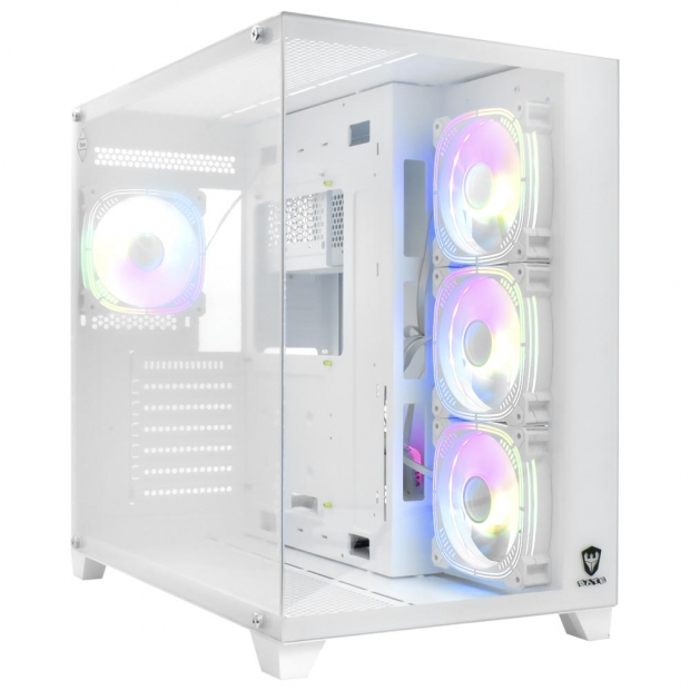 Anúncio: Gabinete Gamer, Aquario, Sate K897, MID Tower, ARGB, E-ATX, Frontal e Lateral Vidro Temperado, 4x Fans, Branco 120mm ARGB