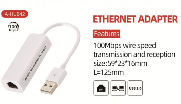 Anúncio: ADAPTADOR USB P/ RJ45 SATE A-HUB42 USB 2.0 BRANCO