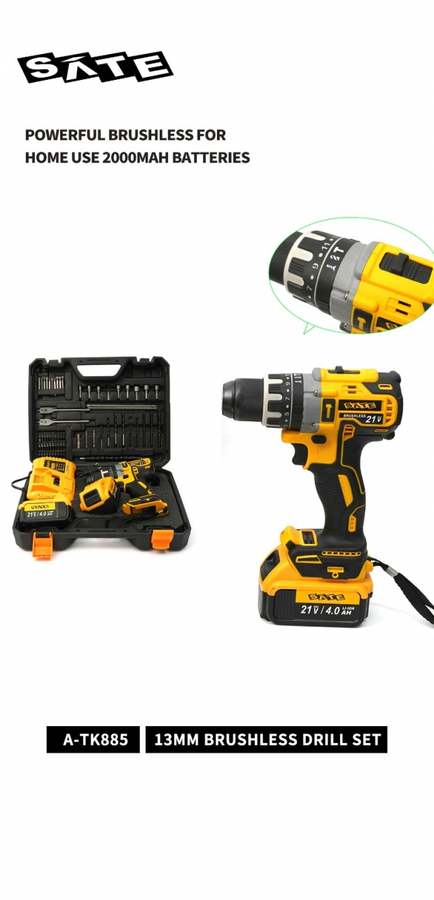 Anúncio: PARAFUSADEIRA SATE ELECTRICA 21V A-TK885 YELLOW
