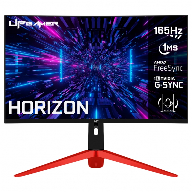 Anúncio: Monitor Gamer UP Gamer Horizon, 32", Full HD, Tela Curvo RGB, 165Hz, 1Ms,  HDMI, DP, FreeSync,  HZ32VA165BK, Ajuste altura, pivo(rotacao), Preto