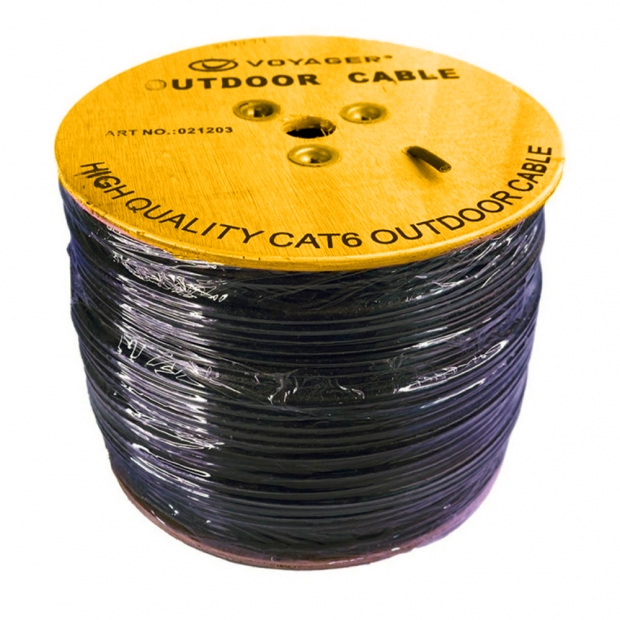 Anúncio: CABO REDE UTP 305M EXTERNO 20% VOYAGER CAT6 PRETO EXTERNO |