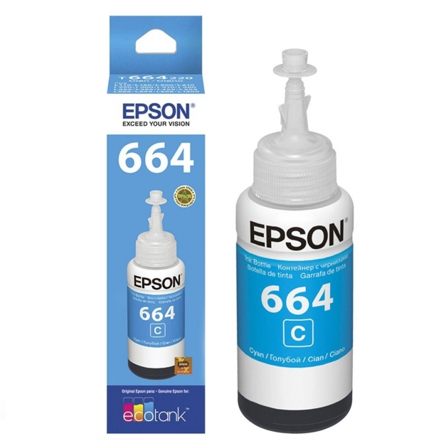 Anúncio: TINTA EPSON T664 220 CIAN ECOTANK 70ML *G L110/L120/L200