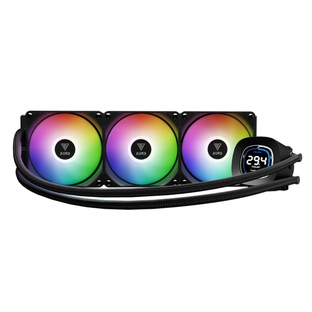 Anúncio: COOLER WATER GAMDIAS AURA GL360 DIGITAL ARGB BLACK TELA DIGITAL 3FAN