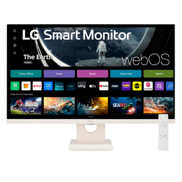 Anúncio: Monitor LG Smart 27" Tela Full HD IPS 60Hz 5ms, HDMI 1.4, USB-A, Conector de Áudio, Speaker (5Wx2), webOS, Bluetooth, 27SR50F-W, Branco