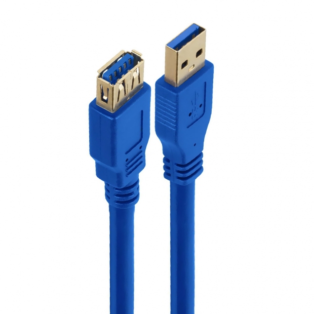 Anúncio: Cabo extensor USB-A Macho a USB-A hembra 3.0, 2M FTX C160-U3-AMAF-2, Azul, 5V, 3A, 5Gbps