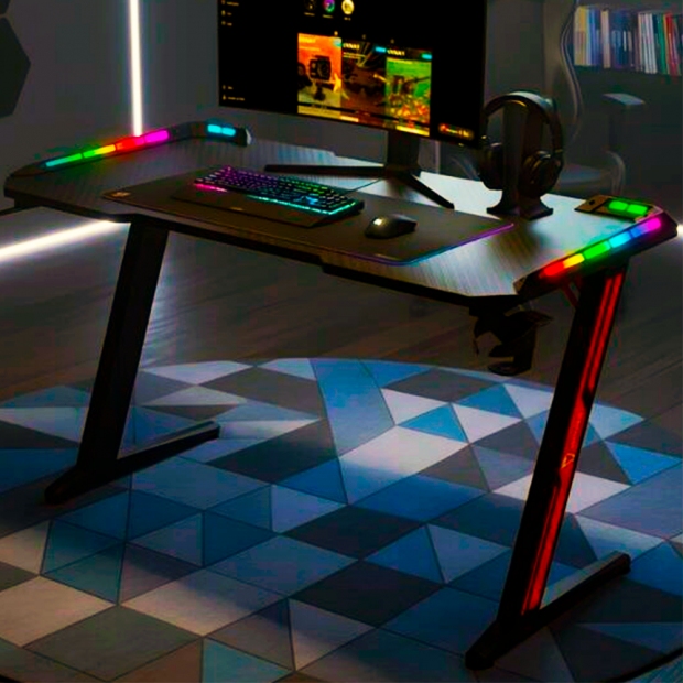 Anúncio: MESA GAMER SATE GT-602 RGB 1270X670X130MM BLACK|