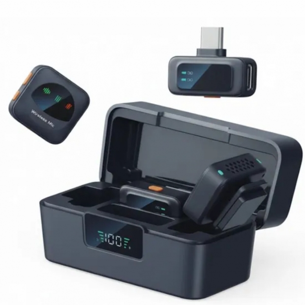 Anúncio: MICROFONE SATE A-MK205 LIGHTNING + USB-C PRETO
