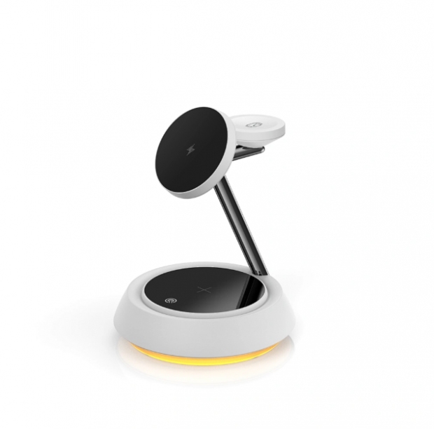 Anúncio: Carregador WiWU WI-W002 Power Air, 3 em 1, Touch, Luz Noturna, 15W 2A, s/Fio - Branco|