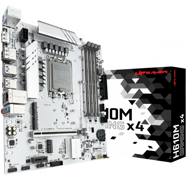 Anúncio: Placa Mãe UP Gamer H610M GAMING X4, Intel LGA 1700, m-ATX, 4X DDR4, M.2 NVMe, UPG-H610MD4-GX4, Branco