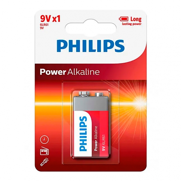 Anúncio: PILHA BATERIA 9V PHILIPS ALKALINA 6LR-61P1B/97 1*G