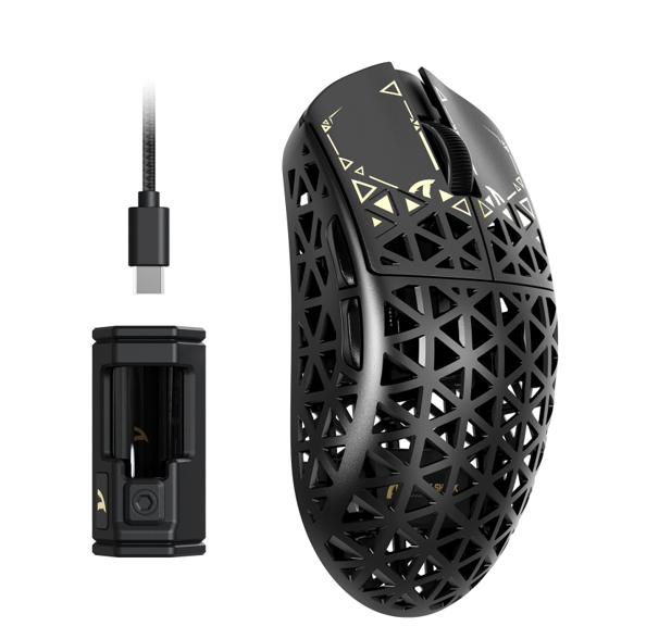 Anúncio: Mouse Gamer Sem Fio ATTACK SHARK R5 Ultra Carbon Fiber 8K PAW3950MAX, Trimodo USB-C BT 2.4Ghz, Black