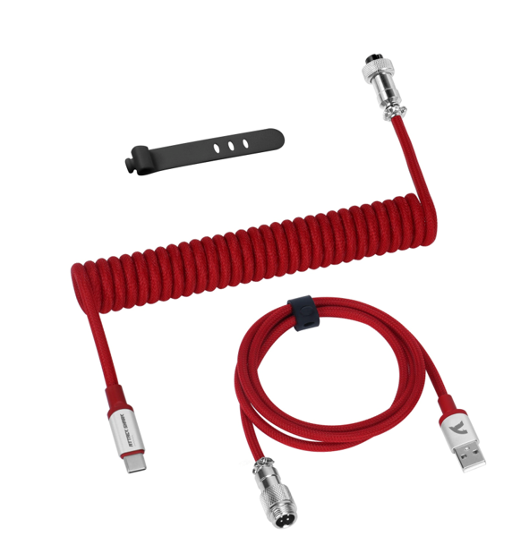 Anúncio: Cabo USB-C para USB-A, Attack Shark C01Pro espiral, Aviator, Red