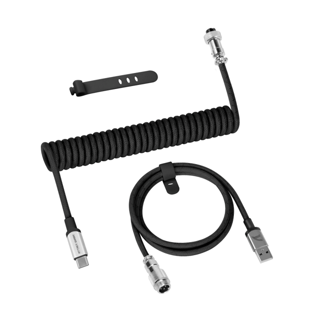 Anúncio: Cabo USB-C para USB-A, Attack Shark C01Pro espiral, Aviator, Black