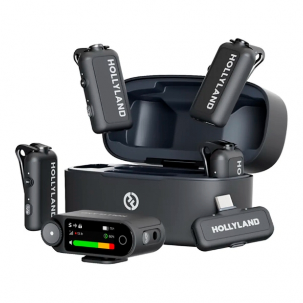 Anúncio: Microfone Sem Fio Hollyland LARK MAX 2 Combo 4-Person USB-C 2RX + 4TX Preto