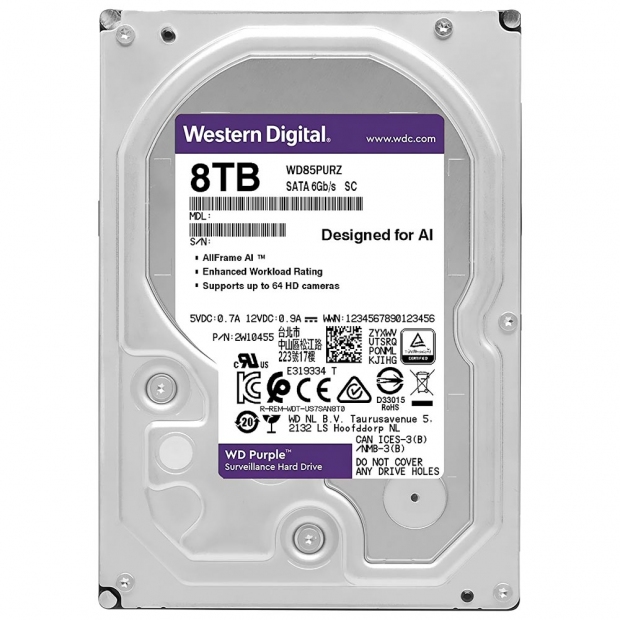 Anúncio: HD  8TB WD PURPLE WD85PURZ SURV 5640RPM 3.5"