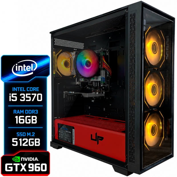 Anúncio: PC UP GAMER I5 3570/16GB/M2 512GB/GTX960/550W RGB