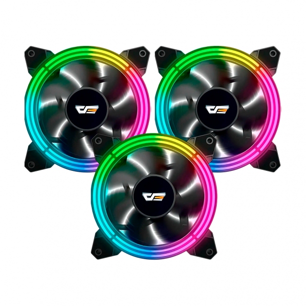 Anúncio: COOLER FAN AIGO DARKFLASH DR12 KIT 3IN1 RGB C/CONTROLADORA