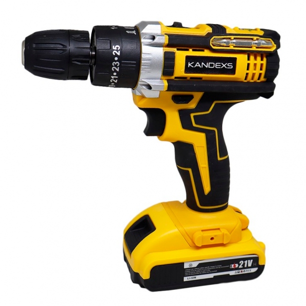 Anúncio: KIT PARAFUSAIDERA ELEC. KANDEXS SP-991 BLK/YELLOW BAT 21V