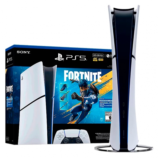 Anúncio: Console Sony PlayStation PS5 Slim CFI-2115B 4K Digital 120Hz 825GB, Sem Disco Bivolt + Fortnite