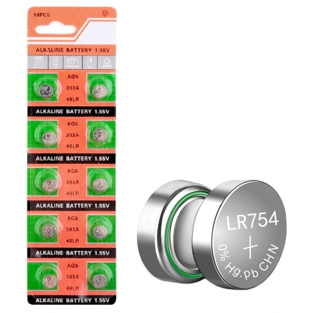 Anúncio: PILHA AG5/LR754W/393A TIANQIU ALKALINA - PACK 10