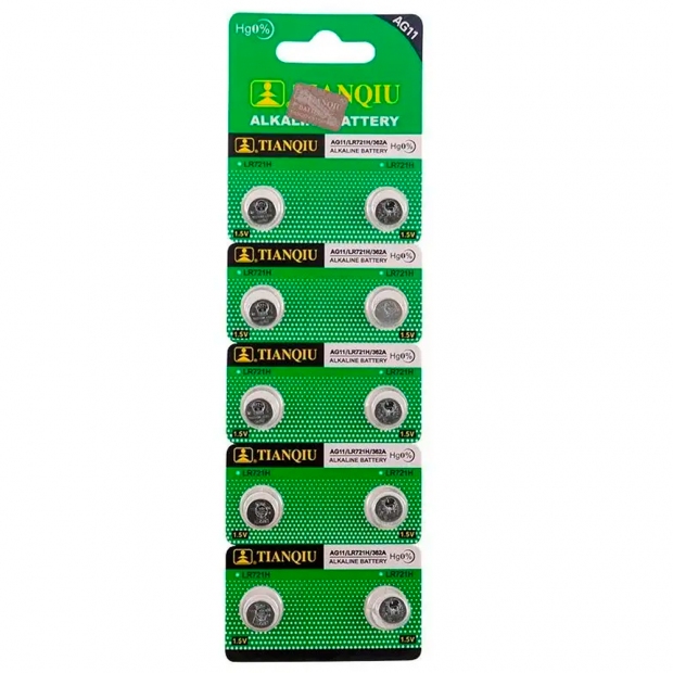 Anúncio: PILHA AG11/LR721H/362A TIANQIU ALKALINA - PACK 10