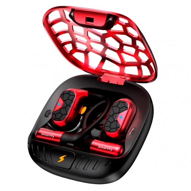 Anúncio: FONE EAR SMARTFY FS10B/R BLUETH RED/BLACK TRUE WIRELESS CAJA NEGRO/ROJO
